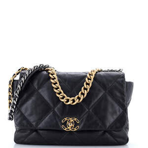 Chanel Maxi 19 Flap Bag Quilted Leather